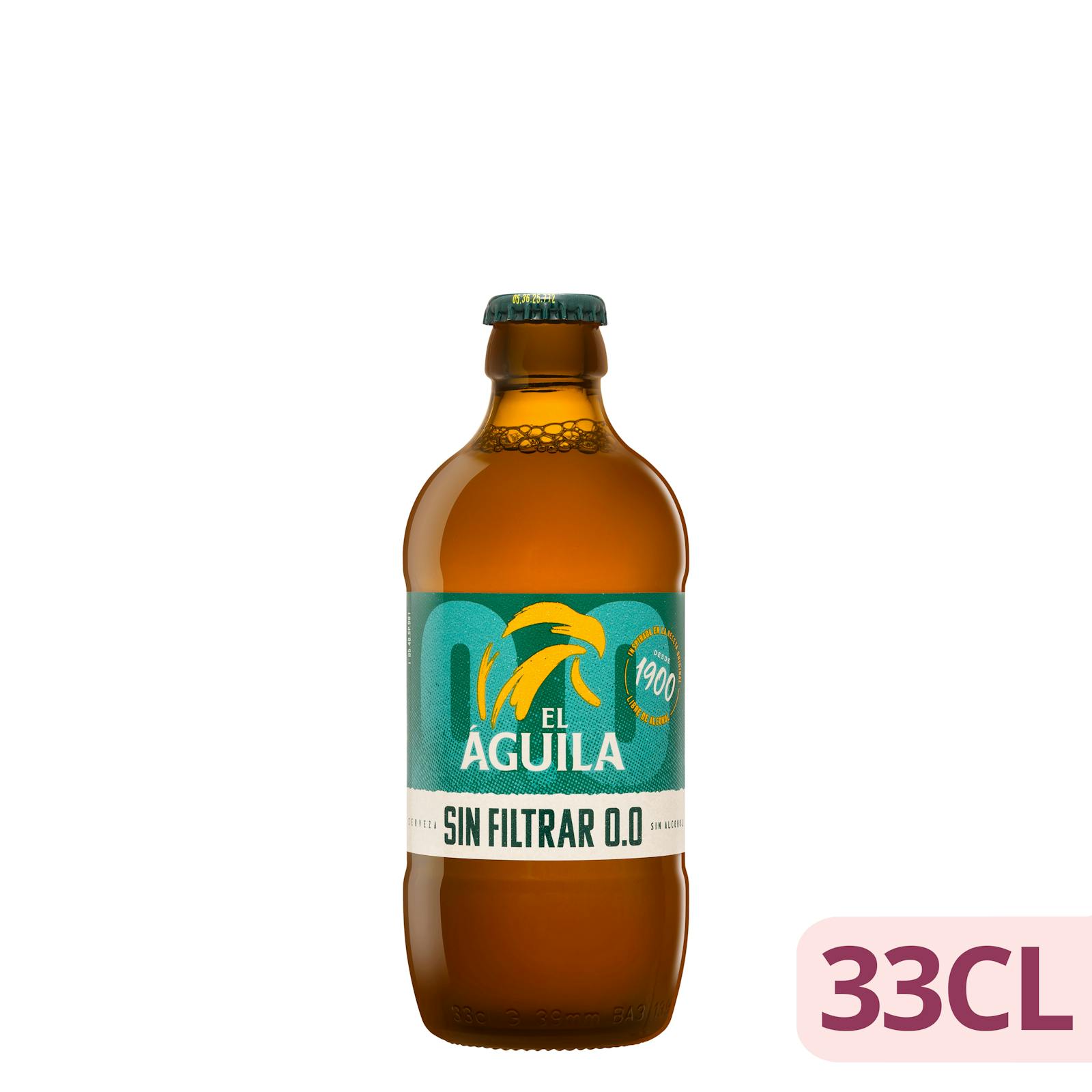 Bière El Águila 0,0% sans alcool, non filtrée