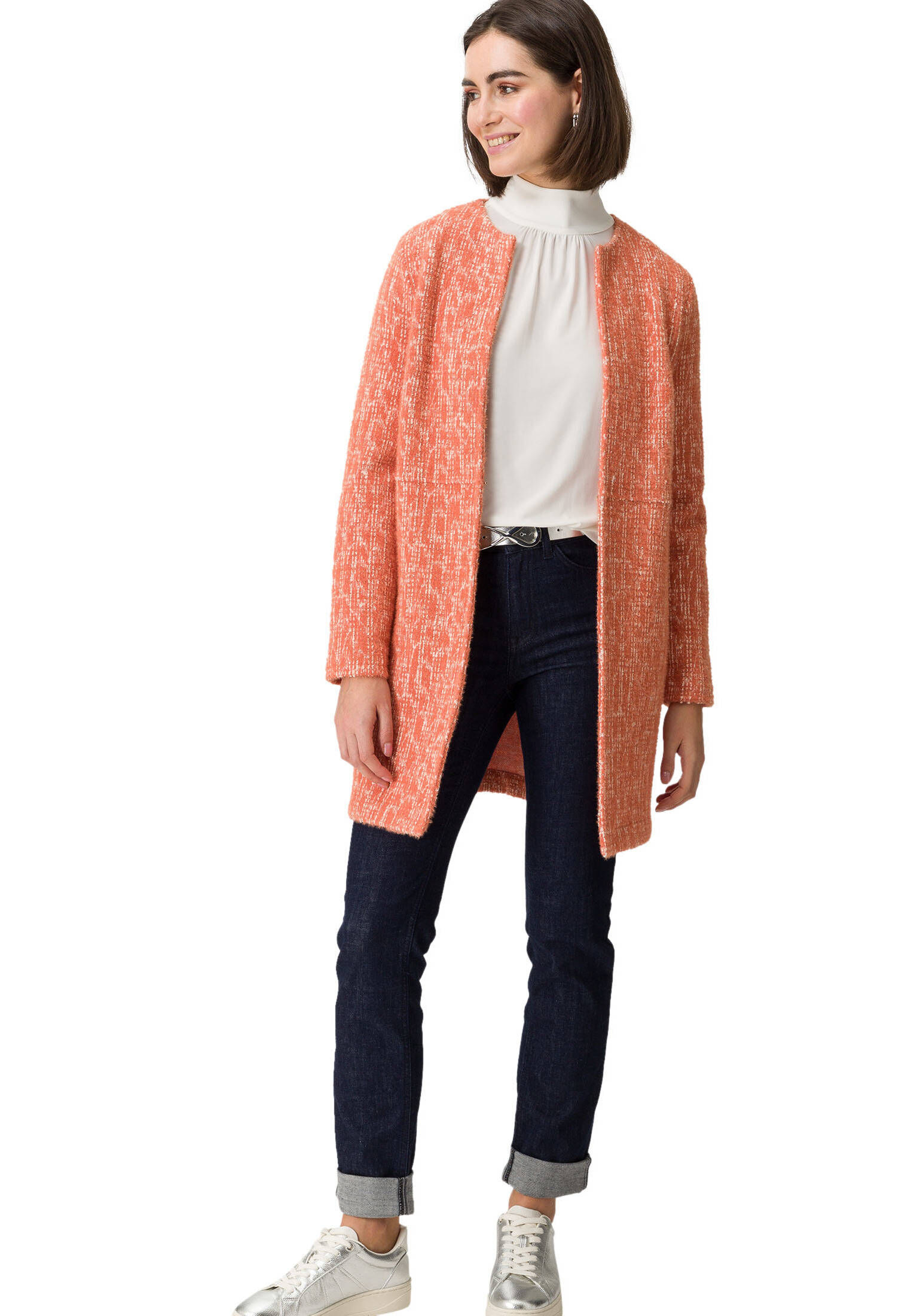 zero| Damen Shirt mit Stehkragen