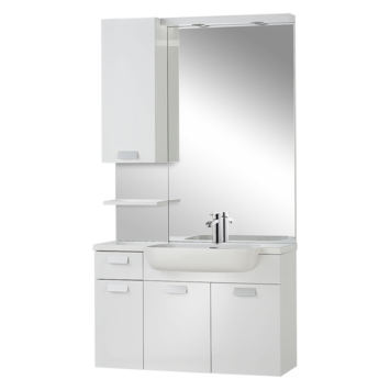 Differnz Fabulous badkamermeubel 100 cm hoogglans wit