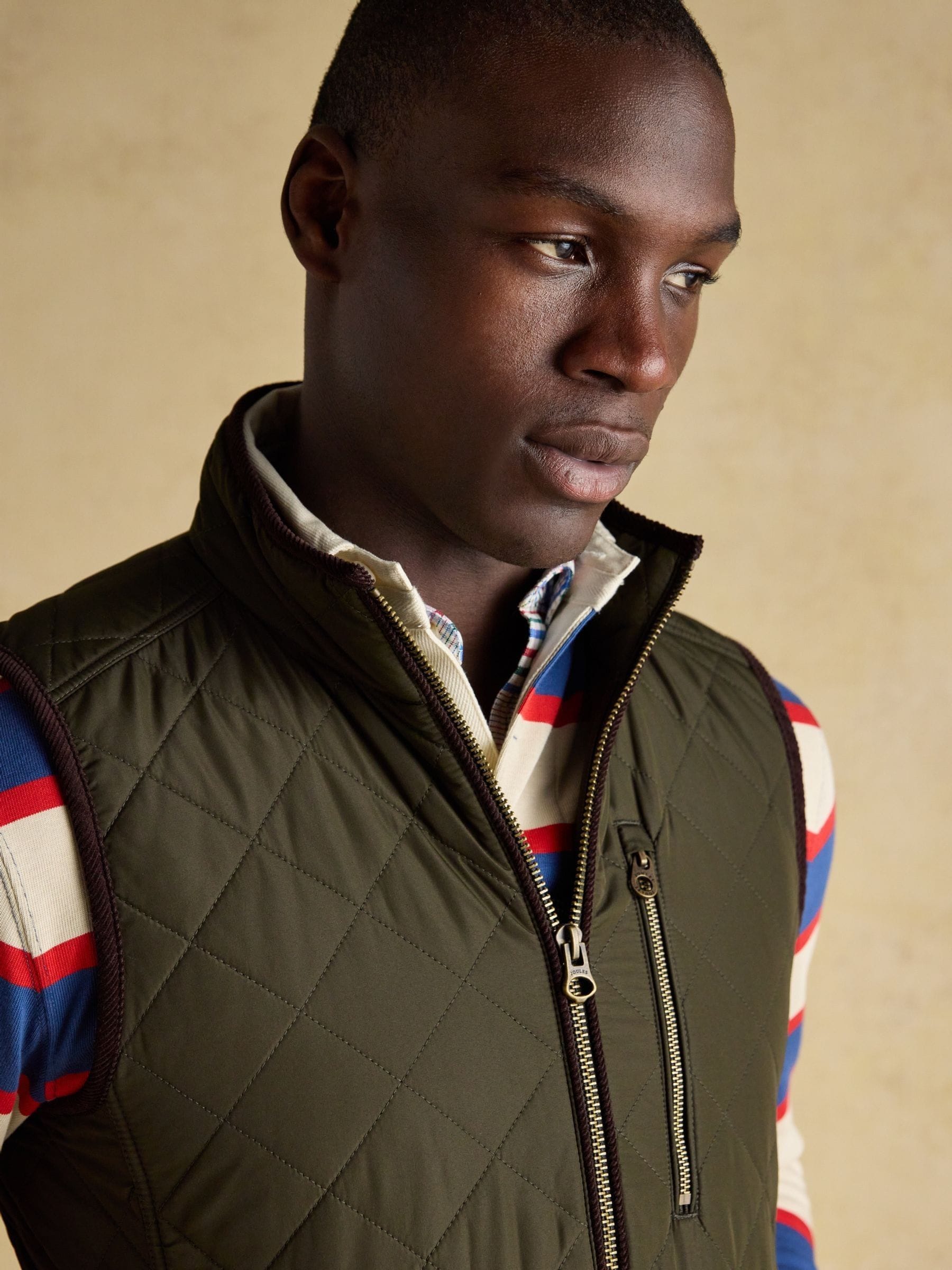 Groen - Maynard Diamond Quilted Gilet