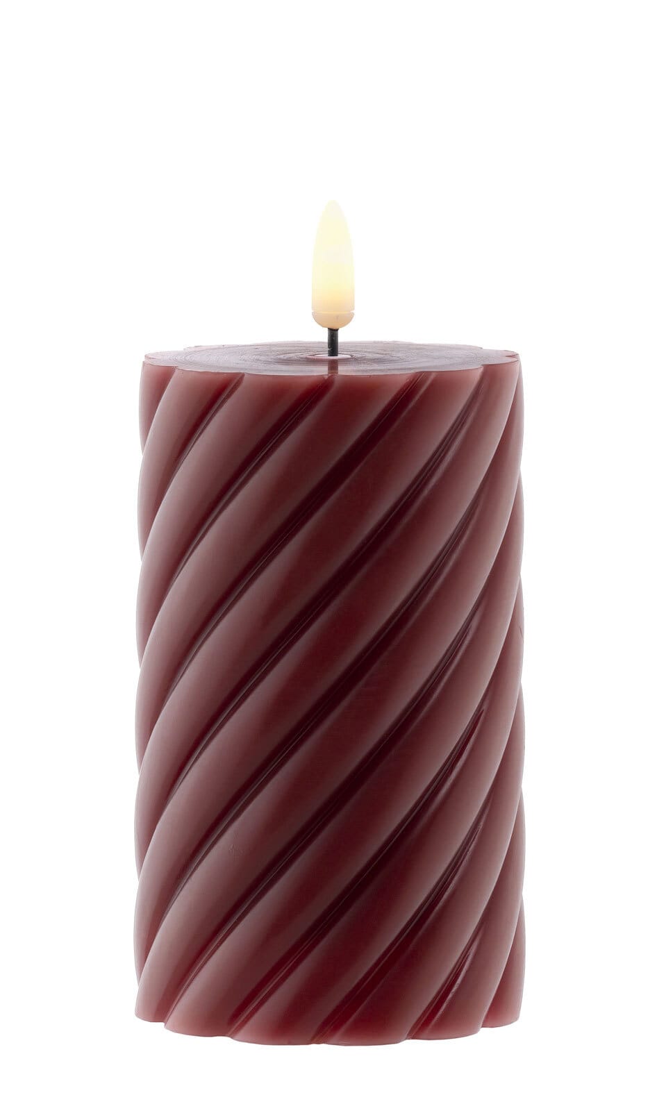 casaNOVA LED Kerze DRILL 15 cm rot