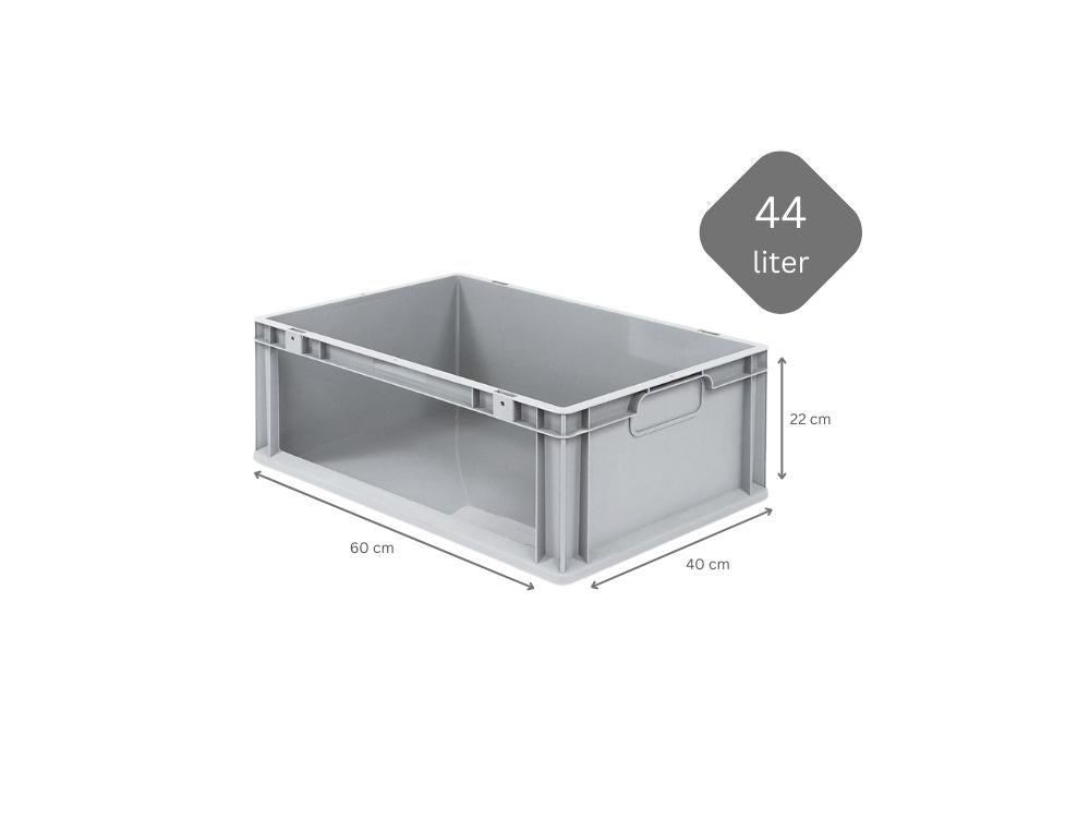 PROREGAL Eurobox NextGen Store HxBxD 22 x 40 x 60 cm 44 liter Zijwaarts open Euro container transportbox