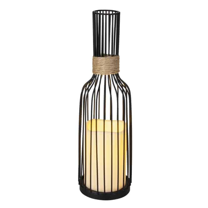 Lampe mit LED Kerze - ca. 10 x 32 cm