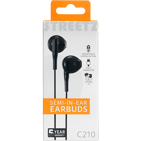 Streetz c210 In-ear høretelefoner - sort