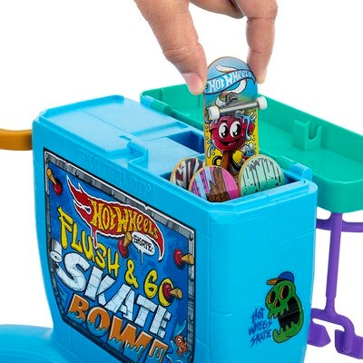 Hot Wheels Flush & Go Fingerskateboard inkl. Skatebowl