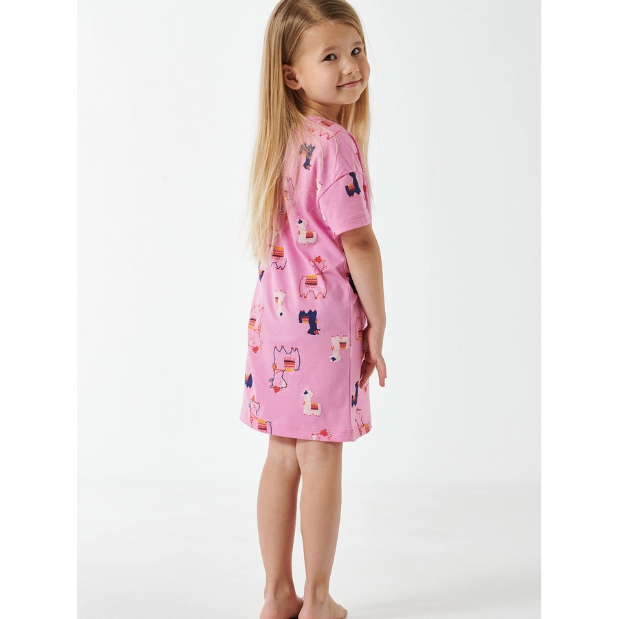Schiesser Nachthemd Girls World Organic Cotton rosa