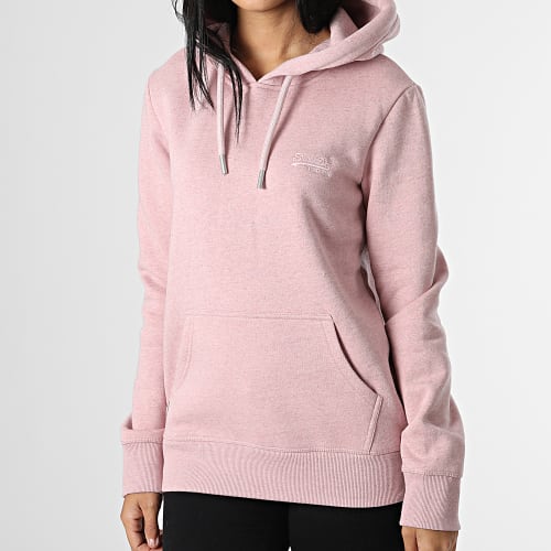 Sweat Capuche Vintage Logo Embroidery W2011785A Rose Chiné