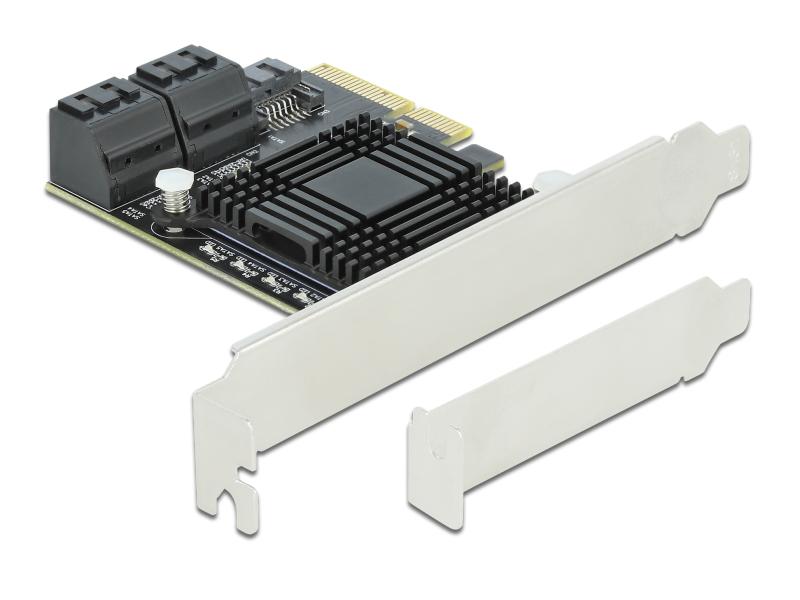 Delock SATA-Controller PCI-Ex4 - 5x SATA3 intern Delock 5 Port SATA PCI Express x4 Karte – Low Profile Formfaktor