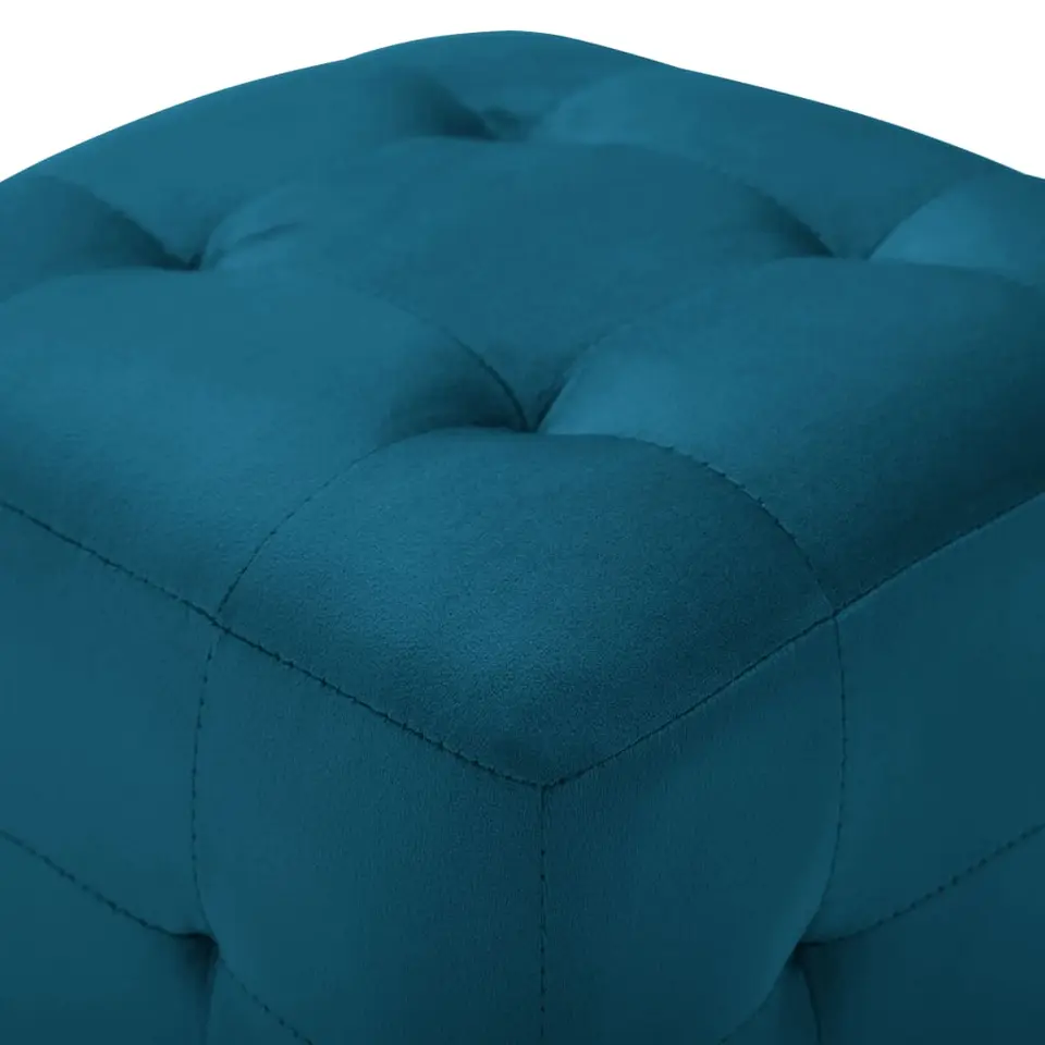 vidaXL - Poef - Blauw - Stof