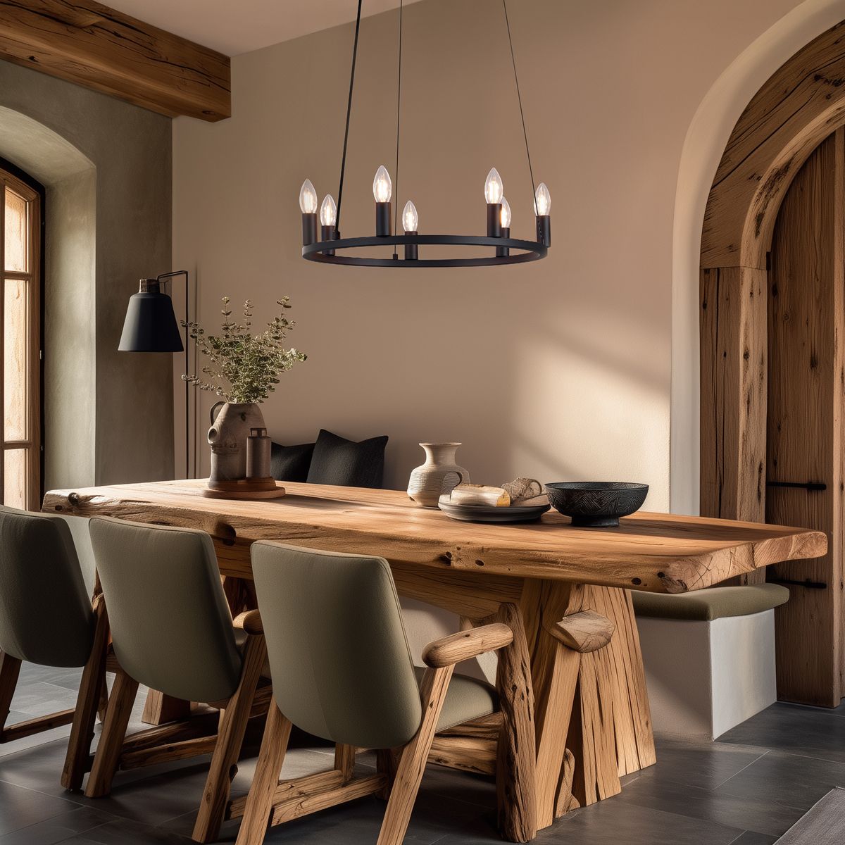 Industriële hanglamp zwart 7-lichts - Knight