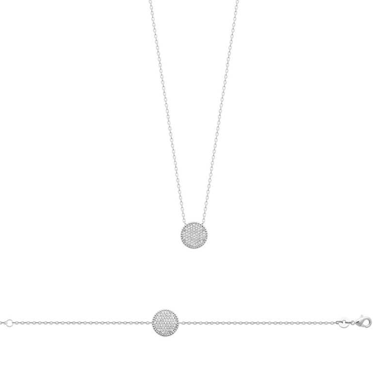 Bracelet Femme - Argent 925 - Oxyde de zirconium - Longueur : 18 cm