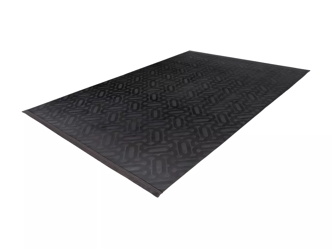 Tapis 160x120cm, design D012A coloris graphite - Confort et élégance pour votre intérieur