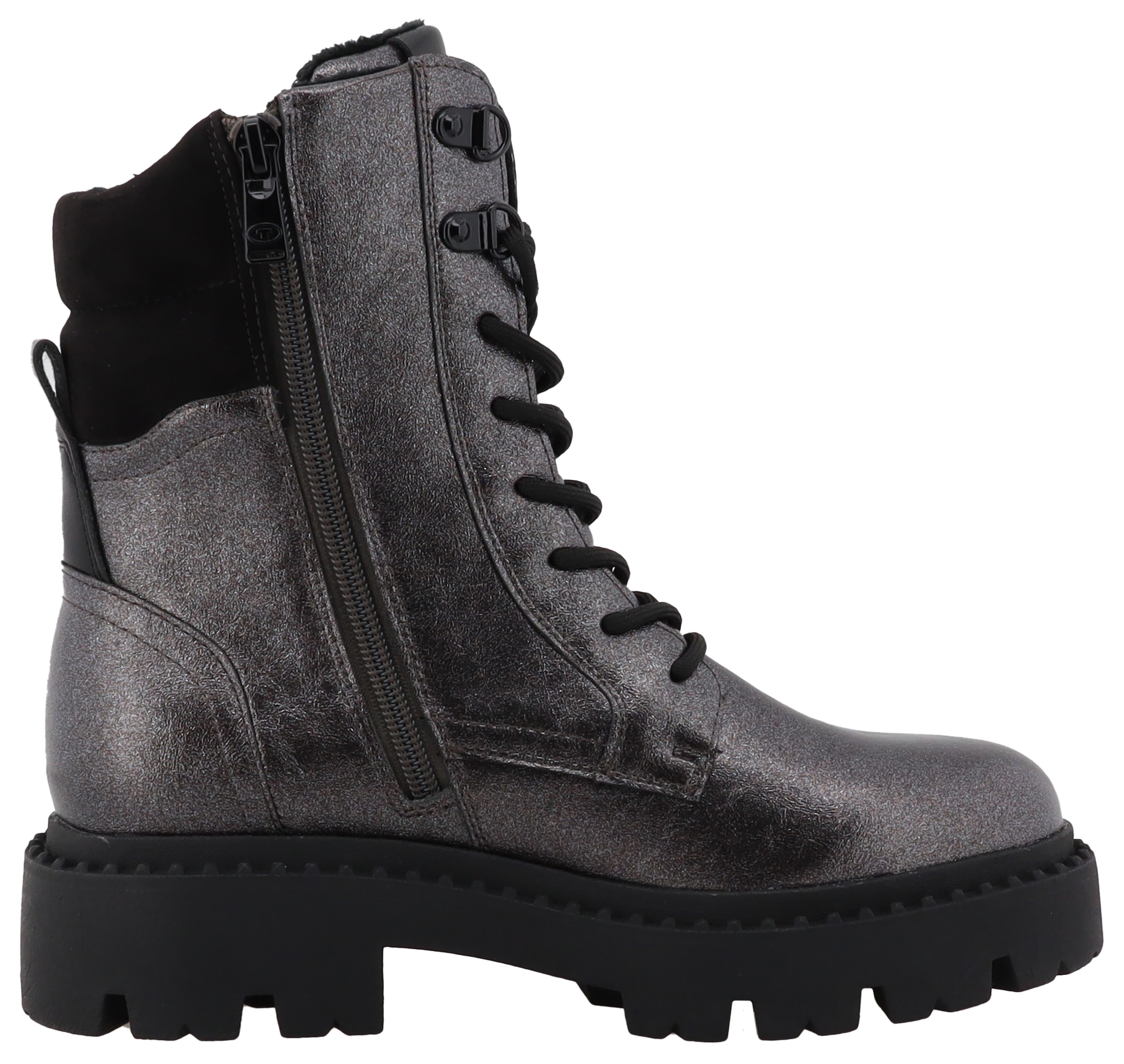 TOM TAILOR Winterboots  , Blockabstz, Schnürboots, Winterstiefelette mit Reissverschluss