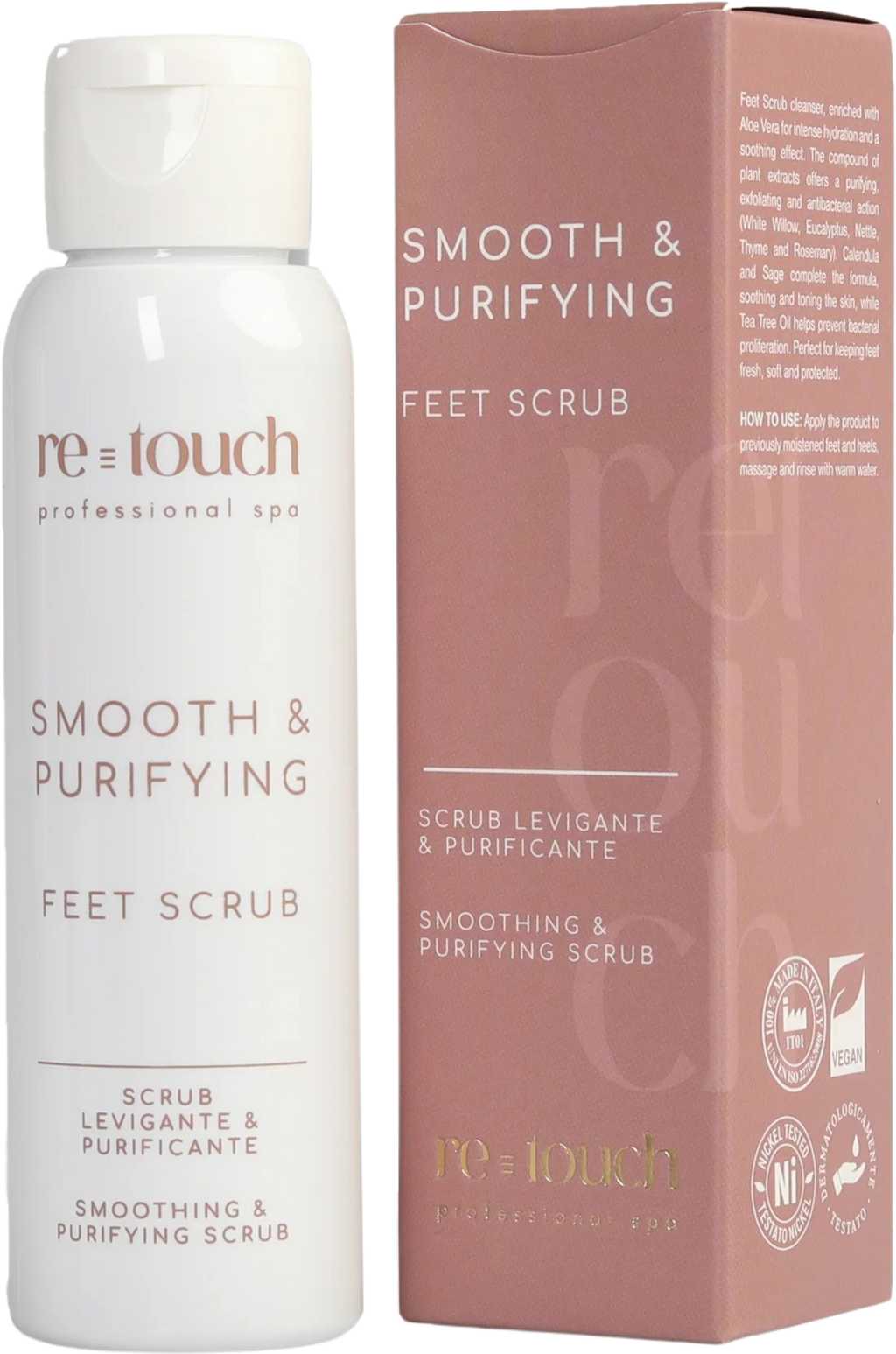 ETEREA Cosmesi Naturale  re-touch Smooth & Purifying Feet Scrub, 100 ml