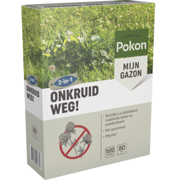 Pokon onkruid weg! 1,6 kg voor 80 m²