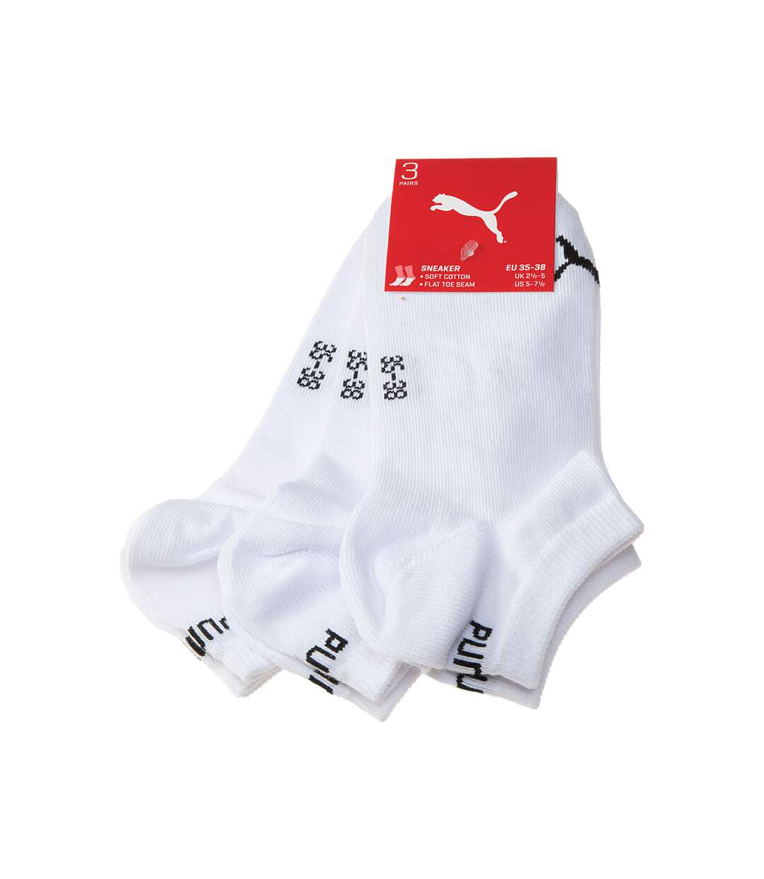 Chaussette Mini-chaussettes - Lot de 3 - Coutures plates - Sans bouclette - Multisport - Fine - Coton - Blanc - Sneaker unisex
