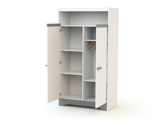 AT4 - Armoire enfant Armoire cotillon - blanc / gris
