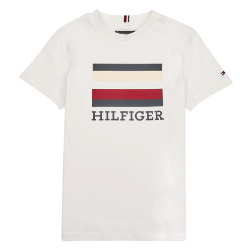 Tommy Hilfiger - TH LOGO TEE S/S - Blanc
