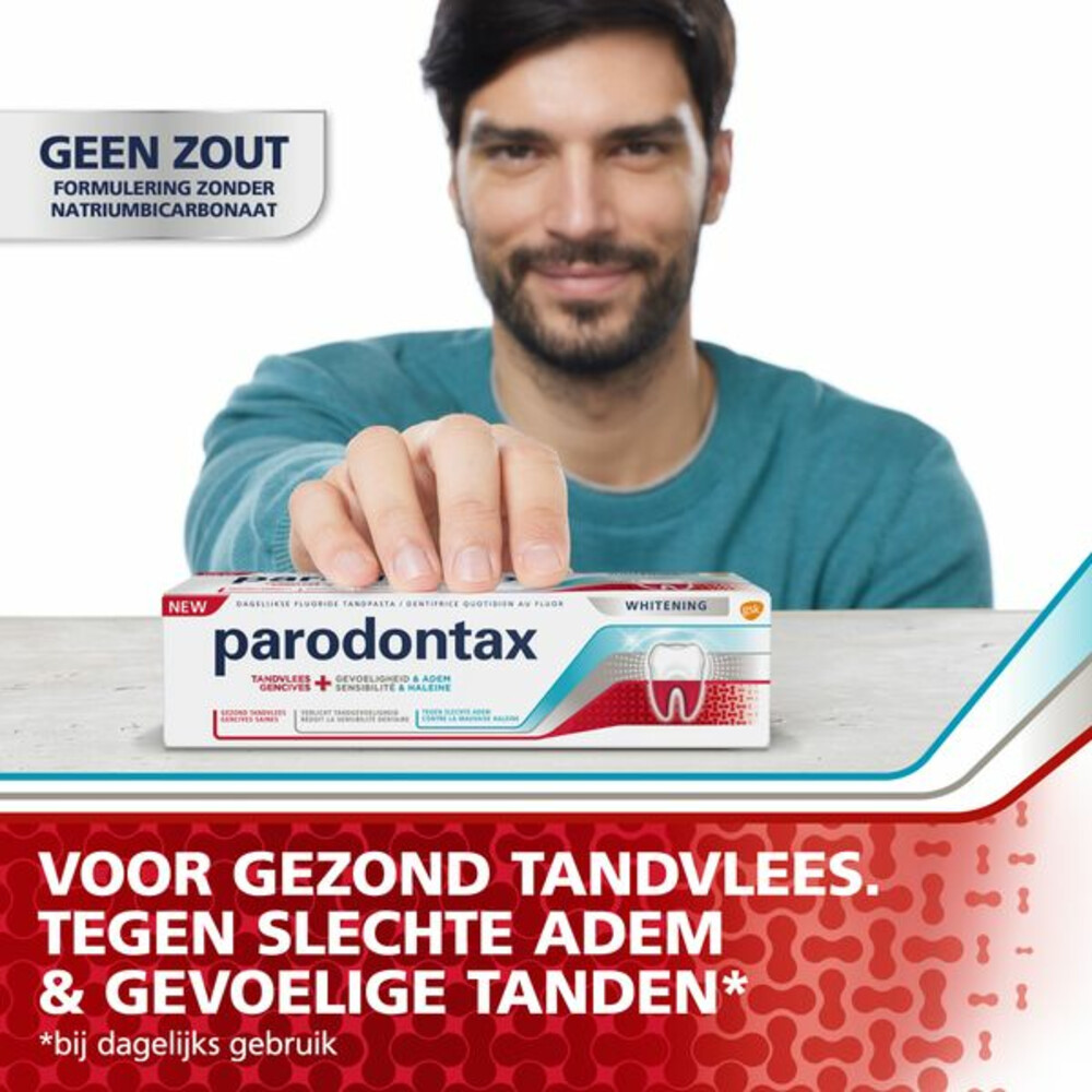 Parodontax Tandpasta Tandvlees + Gevoeligheid & Adem Whitening75 ml