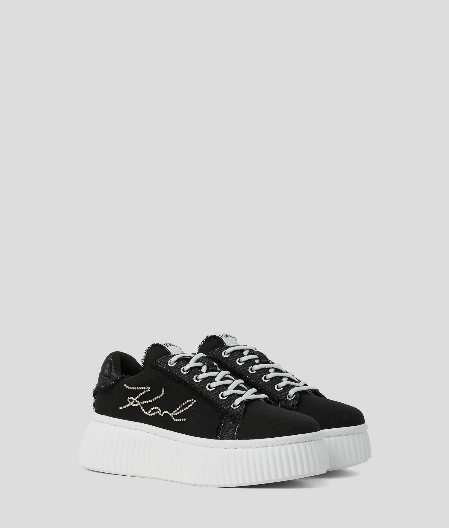 BASKETS DENIM KREEPER - Noir/Argent