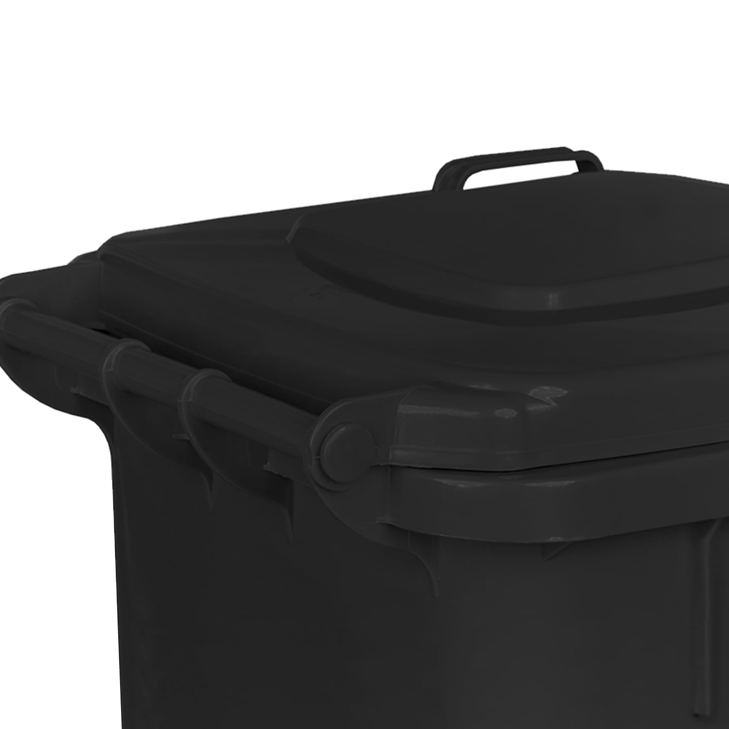 IMJ-Global - Mülleimer Groß 240 Liter mit Rädern und Mechanischem Aufnahmesystem, Mülltonne Abfalleimer mit Deckel, Container Haus PN-EN 840 für die im Außenbereich in Gewerbebetrieben (Graphit)