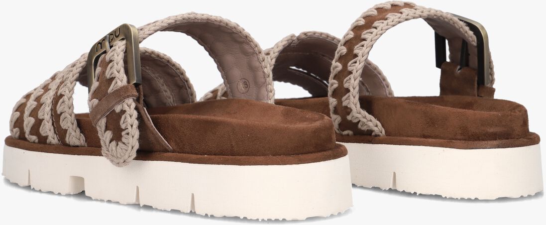 bruine mou slippers bio sandal buckle strap