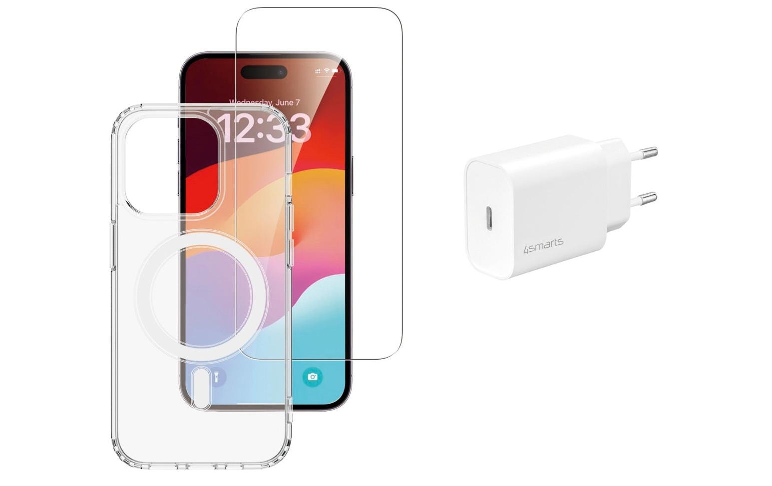 Back Cover 3in1 Premium Starter Set iPhone 15 ProStarter Set für Apple iPhone 15 Pro