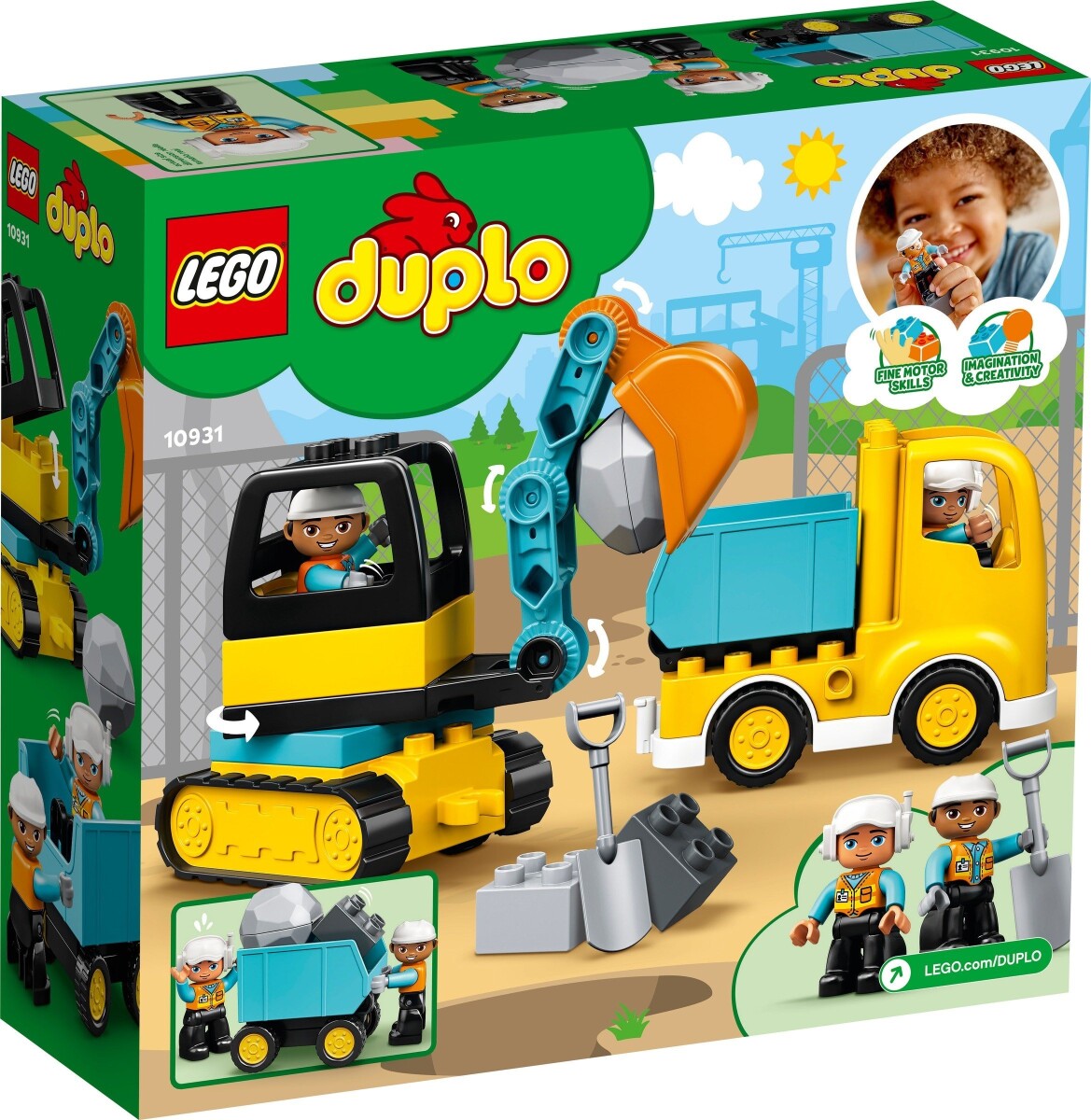 Lego Duplo - Lastbil Og Gravemaskine På Larvefødder - 10931