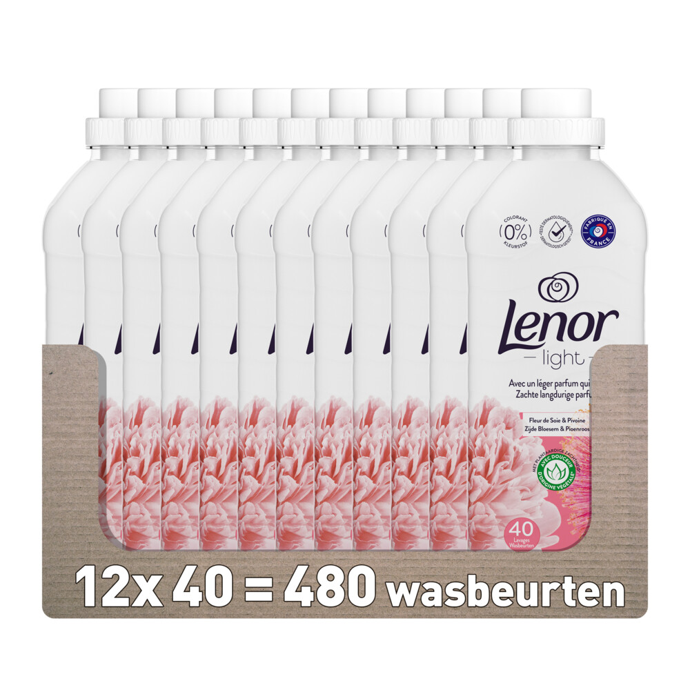 12x Lenor Wasverzachter Zijdebloesem & Pioenroos 40 Wasbeurten840 ml