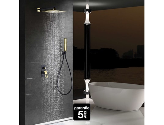 IMEX PRODUCTS - Barre et colonne de douche Colonne de douche encastrée imex suecia bdc032-6ngold noir m...
