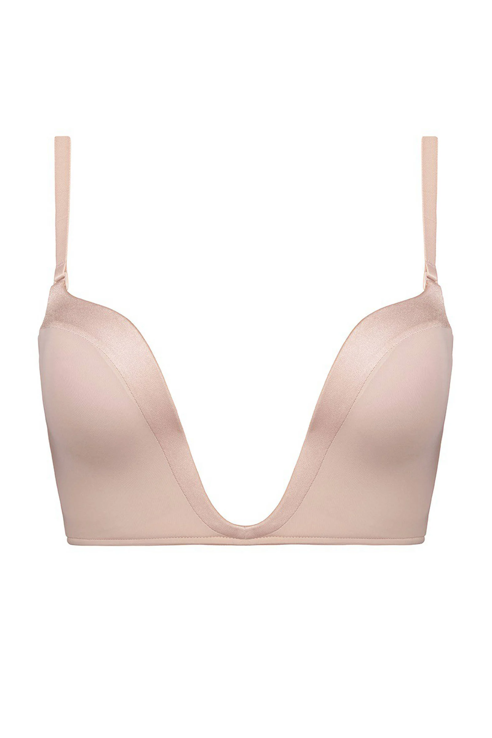 Wonderbra voorgevormde push-up bh Ultimate Plunge beige