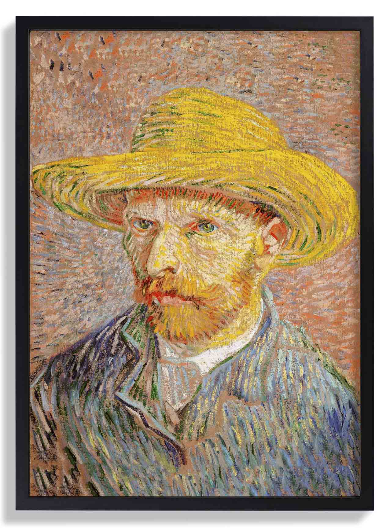 Selbstporträt mit Strohhut von Van Gogh