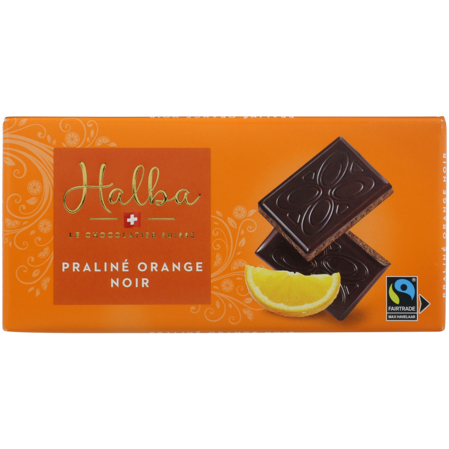 Halba Tafelschokolade Noir Orange gefüllt