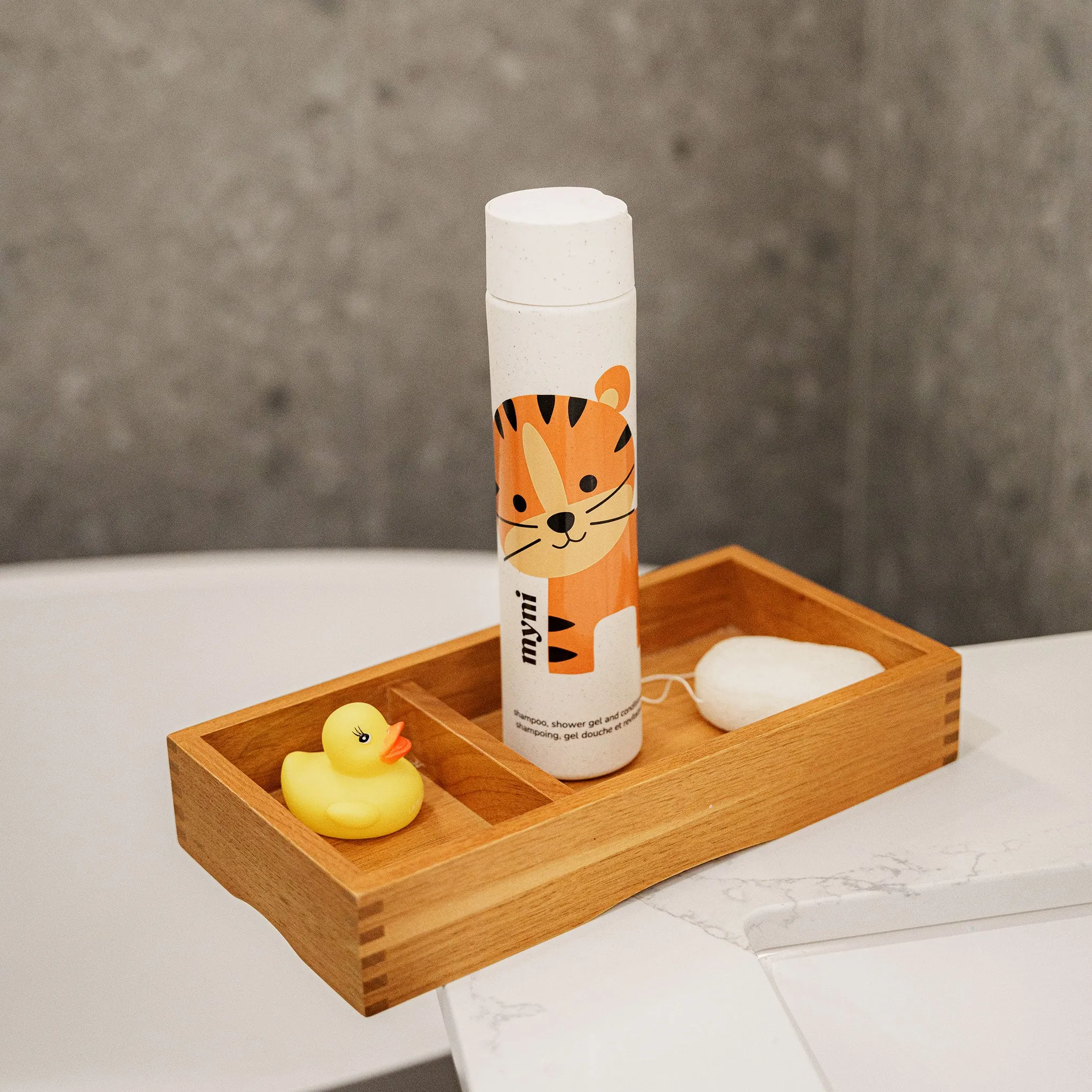 Myni Kit Démarrage 3en1 pour Enfant (gel douche, shampoing et revitalisant)  - Tigre coco melon