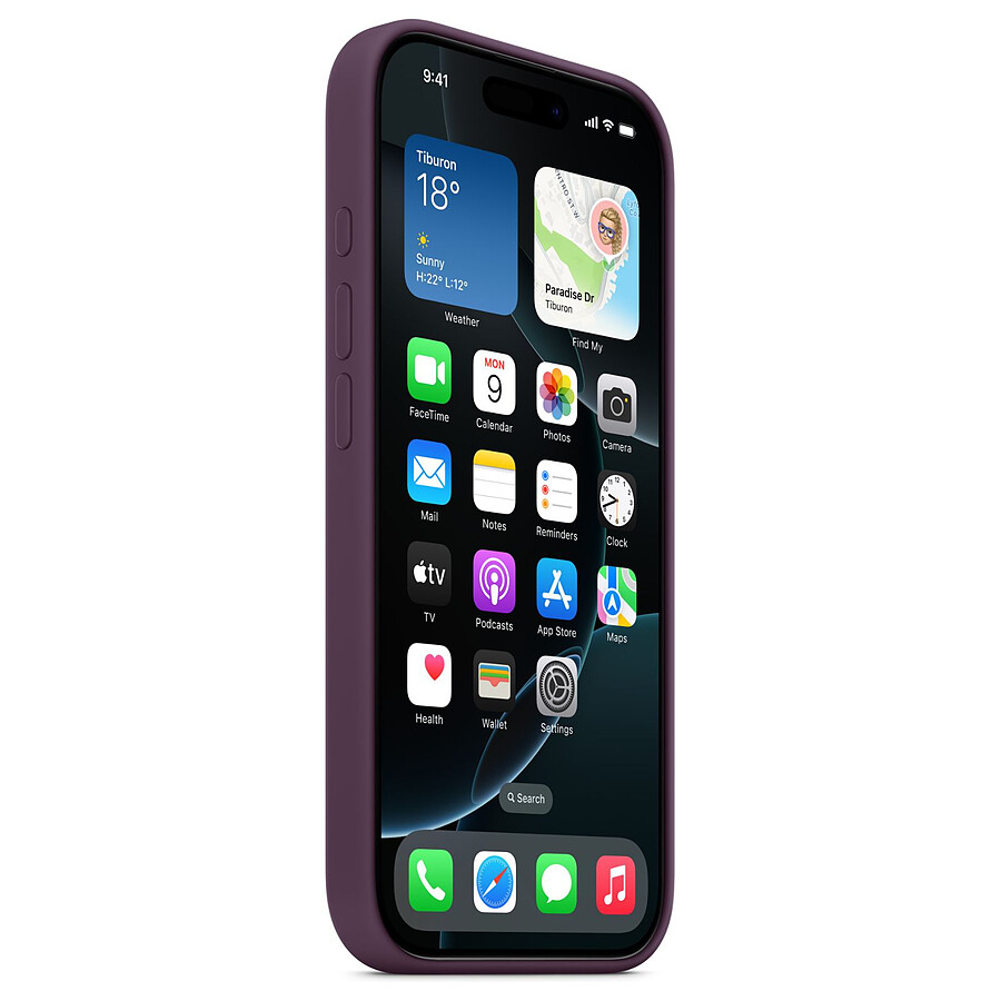 Apple Coque en silicone avec MagSafe Prune - iPhone 16 Pro