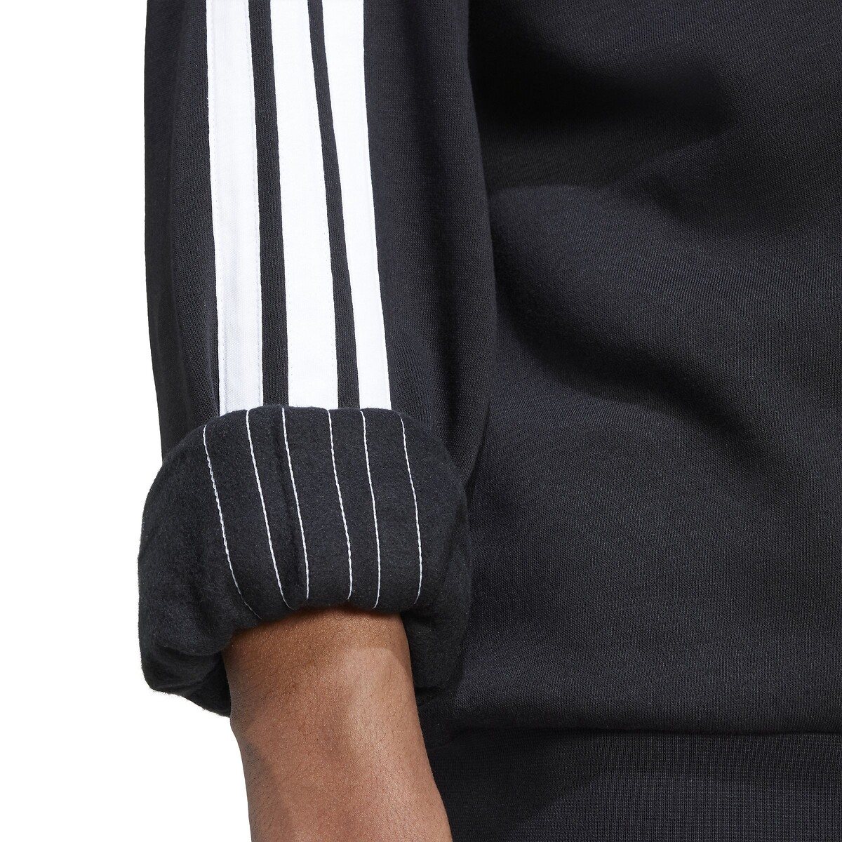 ADIDAS ROUPAS ESPORTIVAS<br>Suéter plano com gola redonda e as três listras essenciais