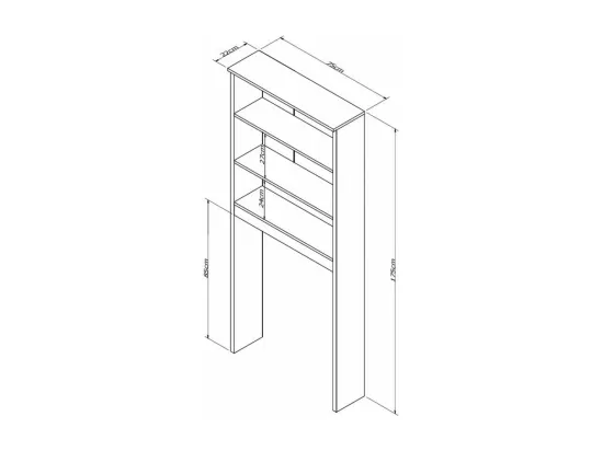 Meuble Lave-Linge 2 Portes Blanc