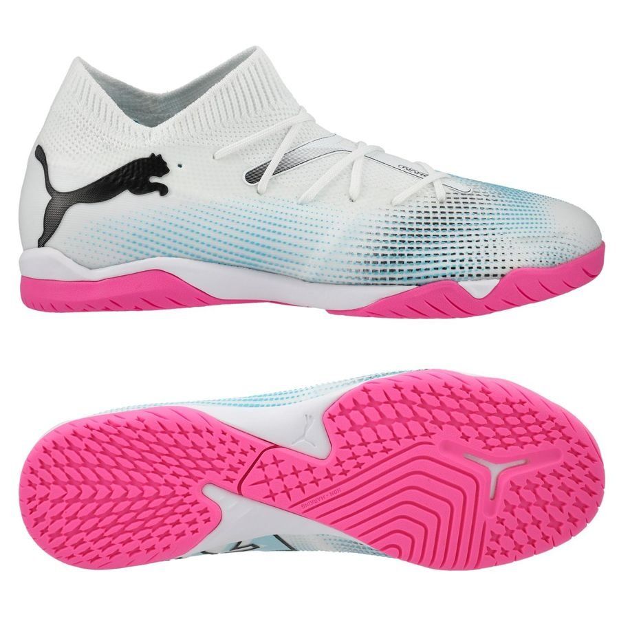PUMA Future 7 Match   Mid IT Phenomenal - Blanc/Noir/Poison Pink Enfant
