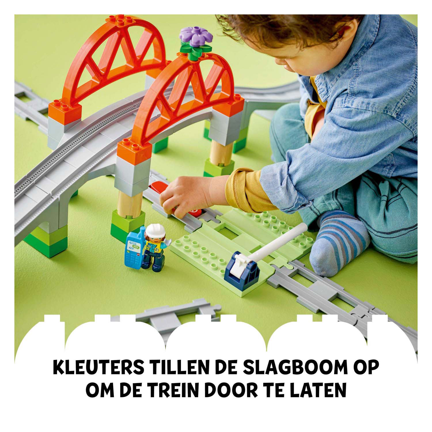 LEGO DUPLO Town 10426 Treinbrug en Rails Uitbreidingsset