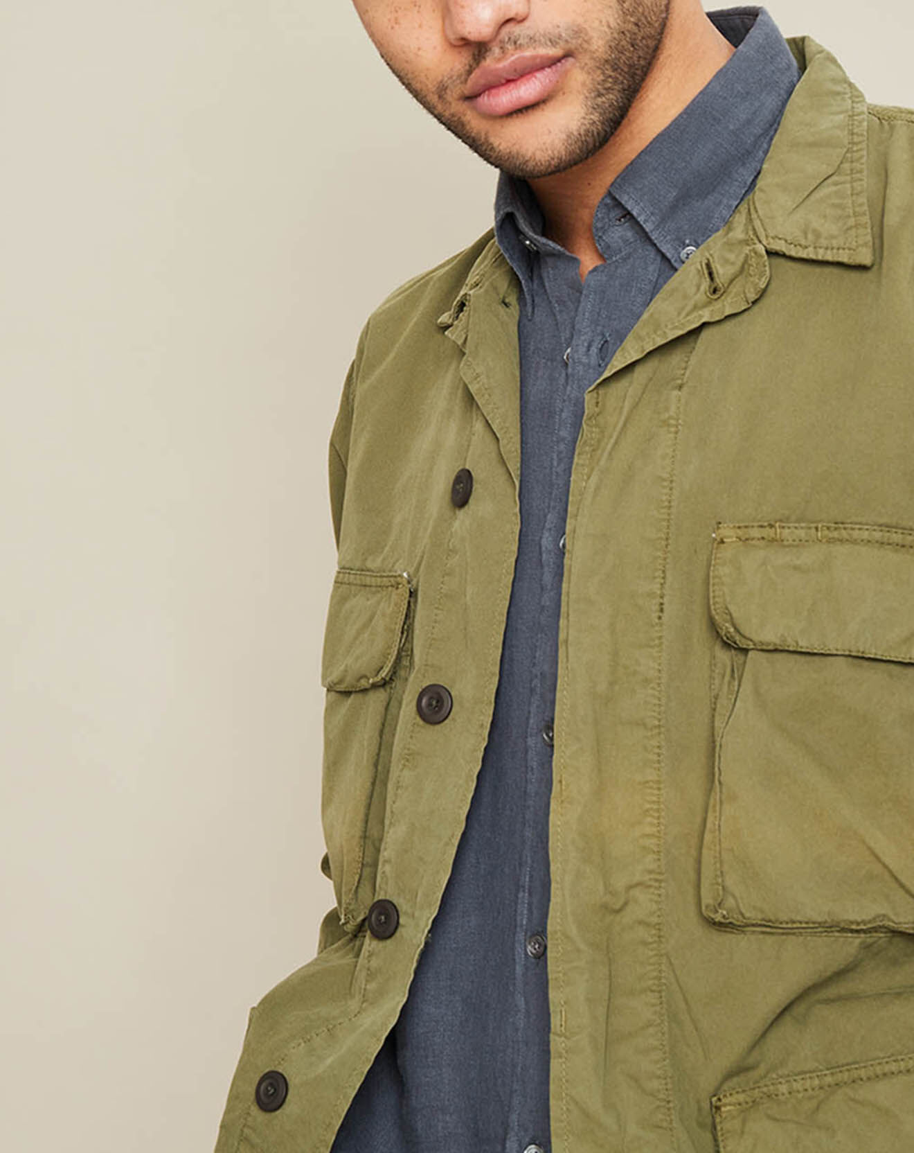 Hartford Veste Jordon saharienne kaki