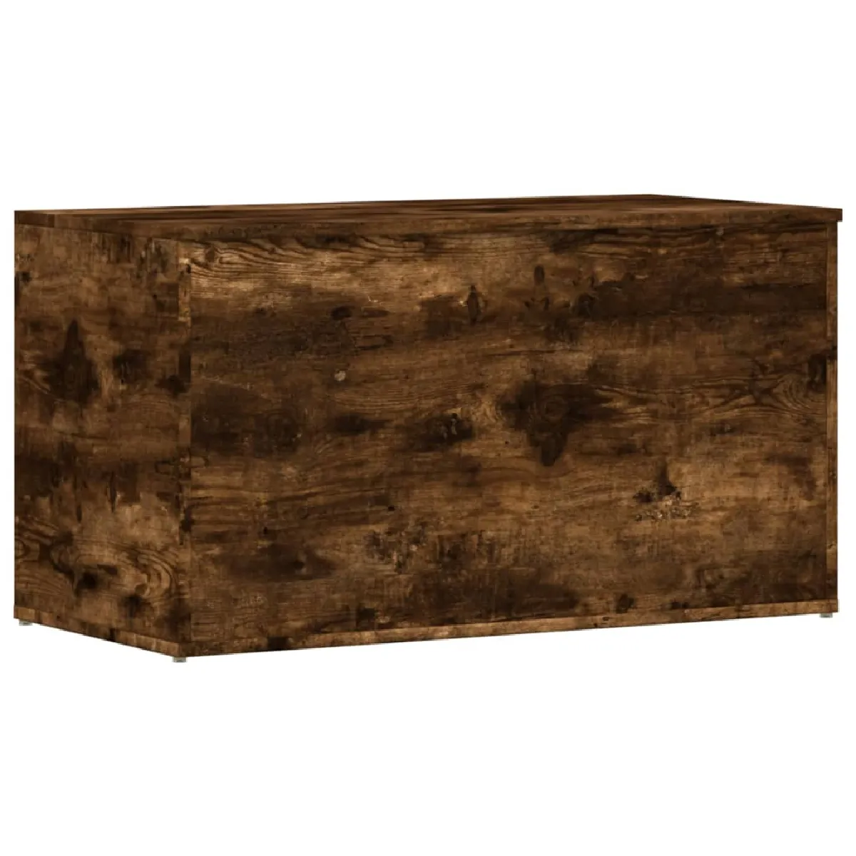 vidaXL Coffre de rangement chêne fumé 84x42x46 cm