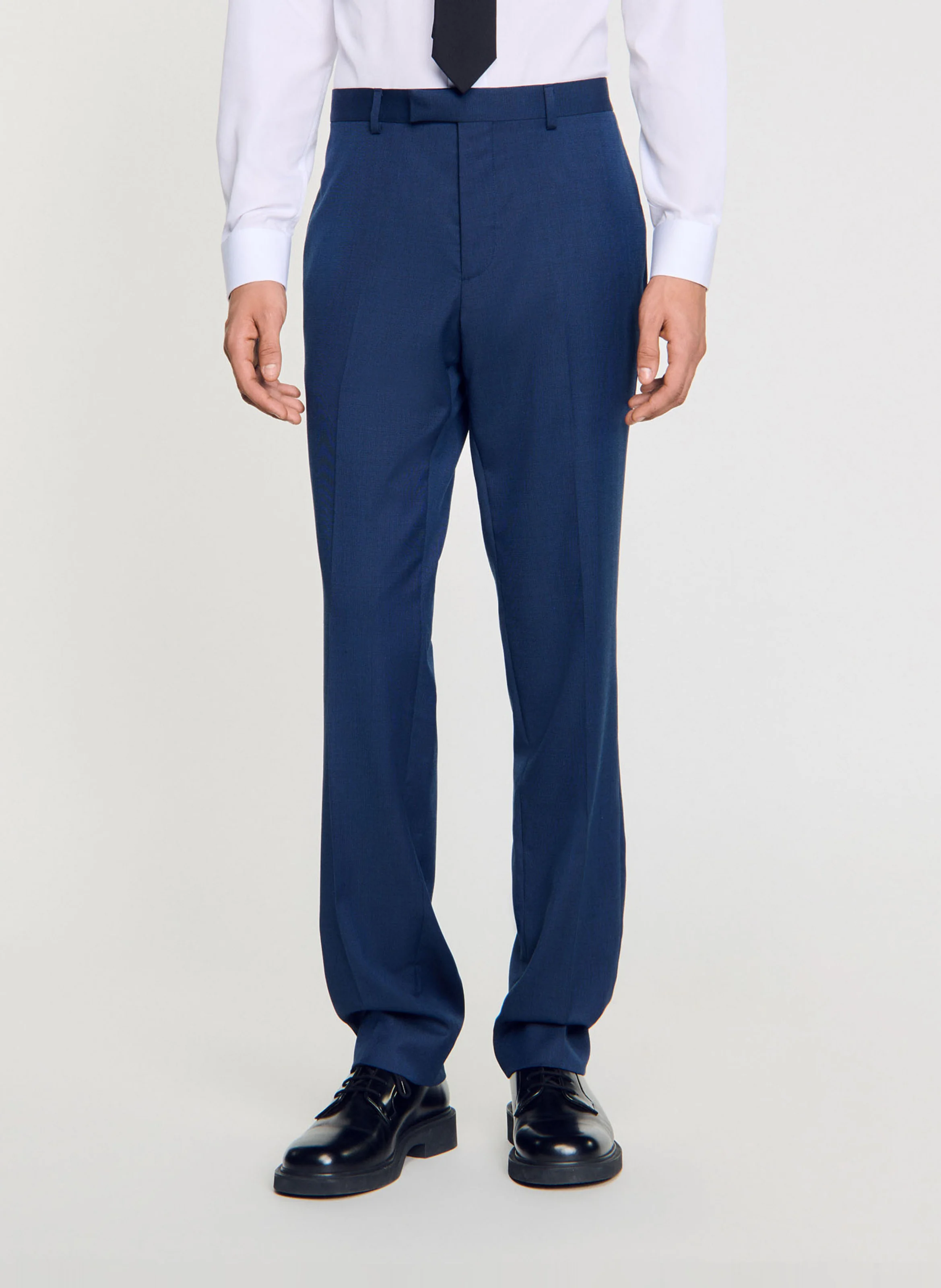 Pantalon de costume en laine| Bleu