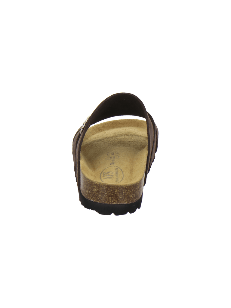 Pantoletten Damen Leder mocca