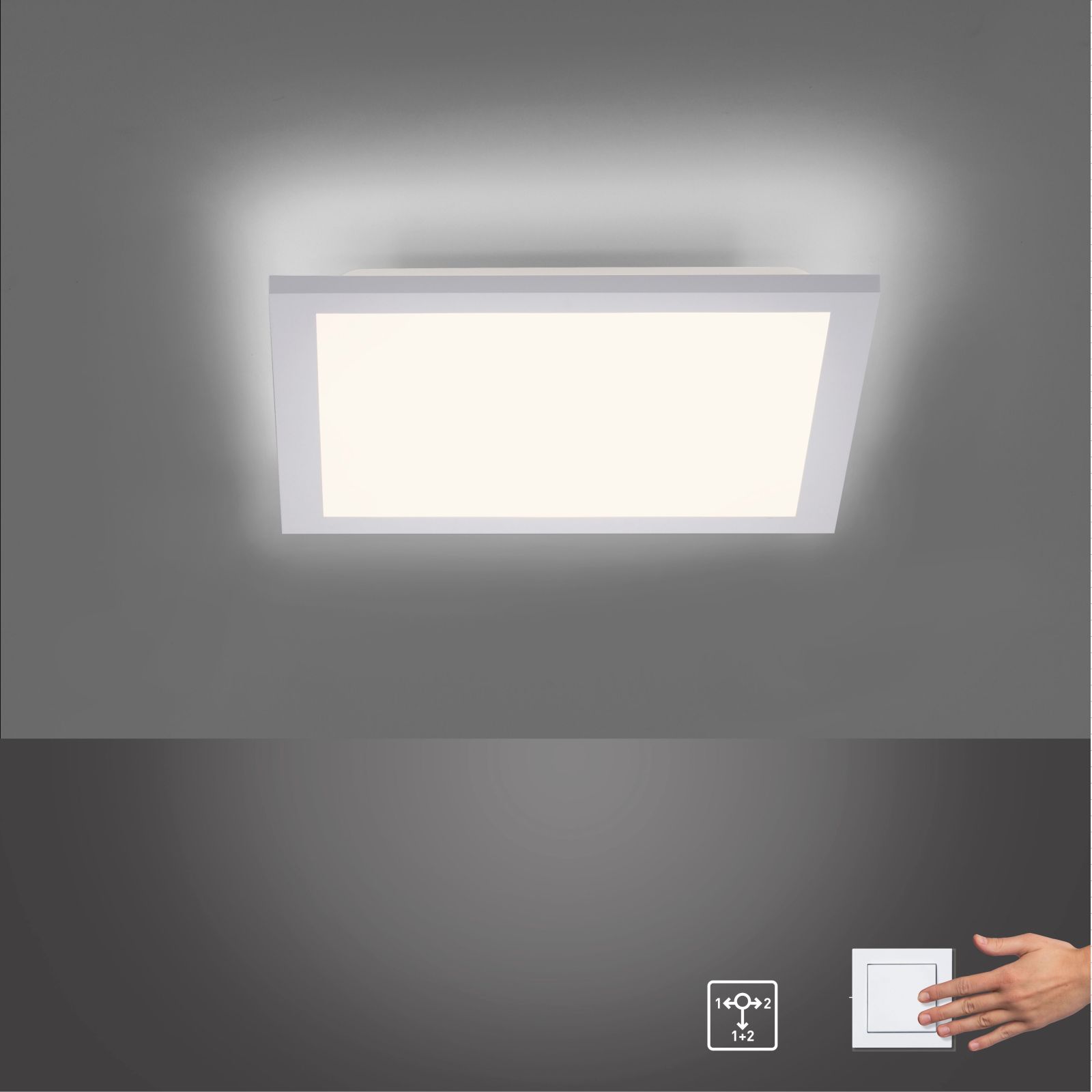 LED-Deckenleuchte - weiß - Serienschalter