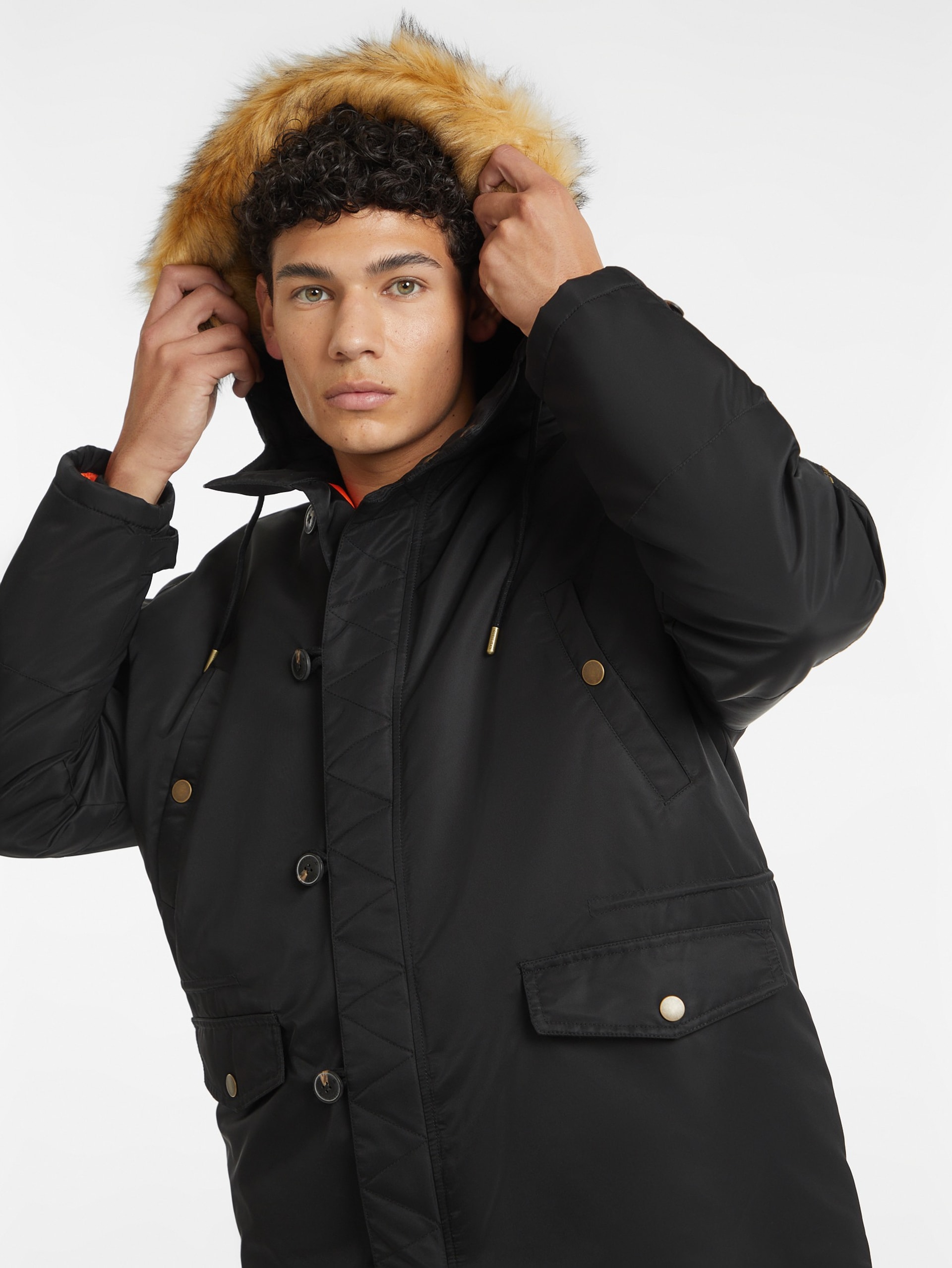 Parka de nylon com capuz