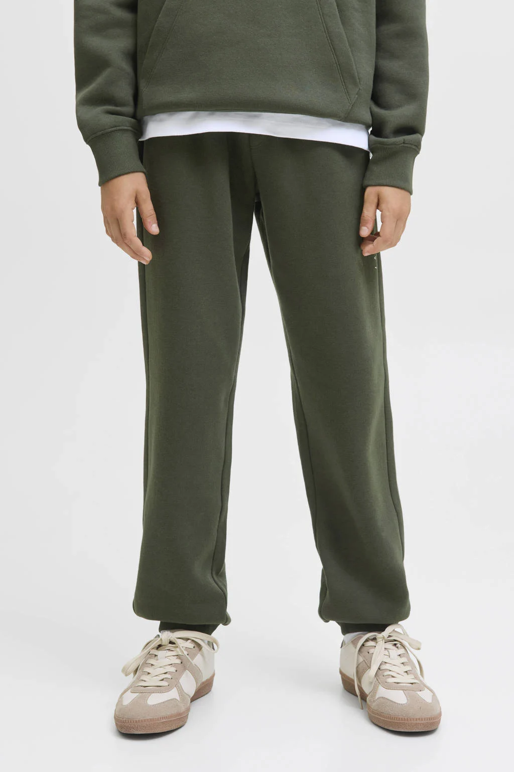 JACK & JONES JUNIOR slim sweatpant donkergroen