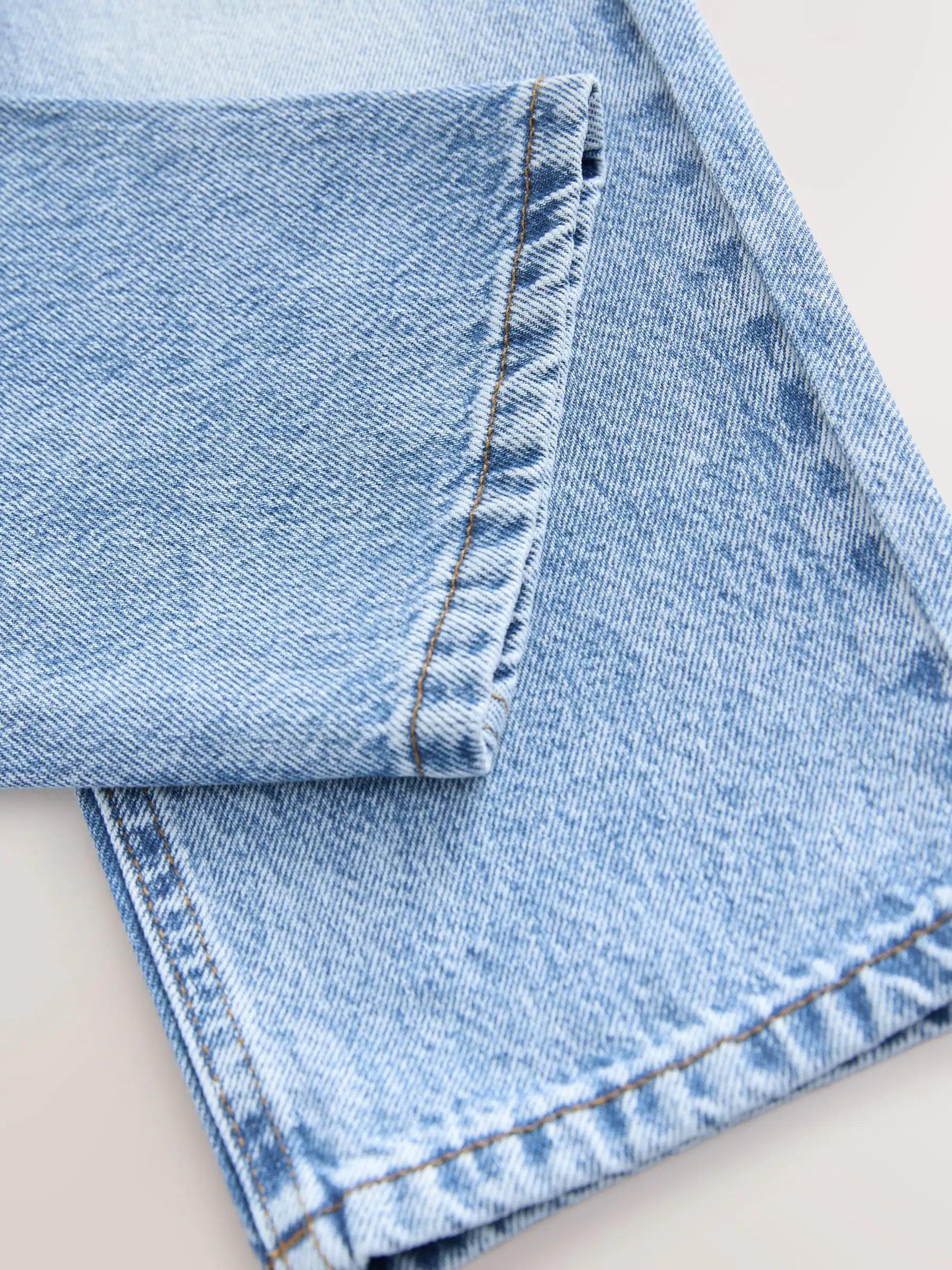 Middenblauw denim - Jeans met rechte pijpen (3-16jr)