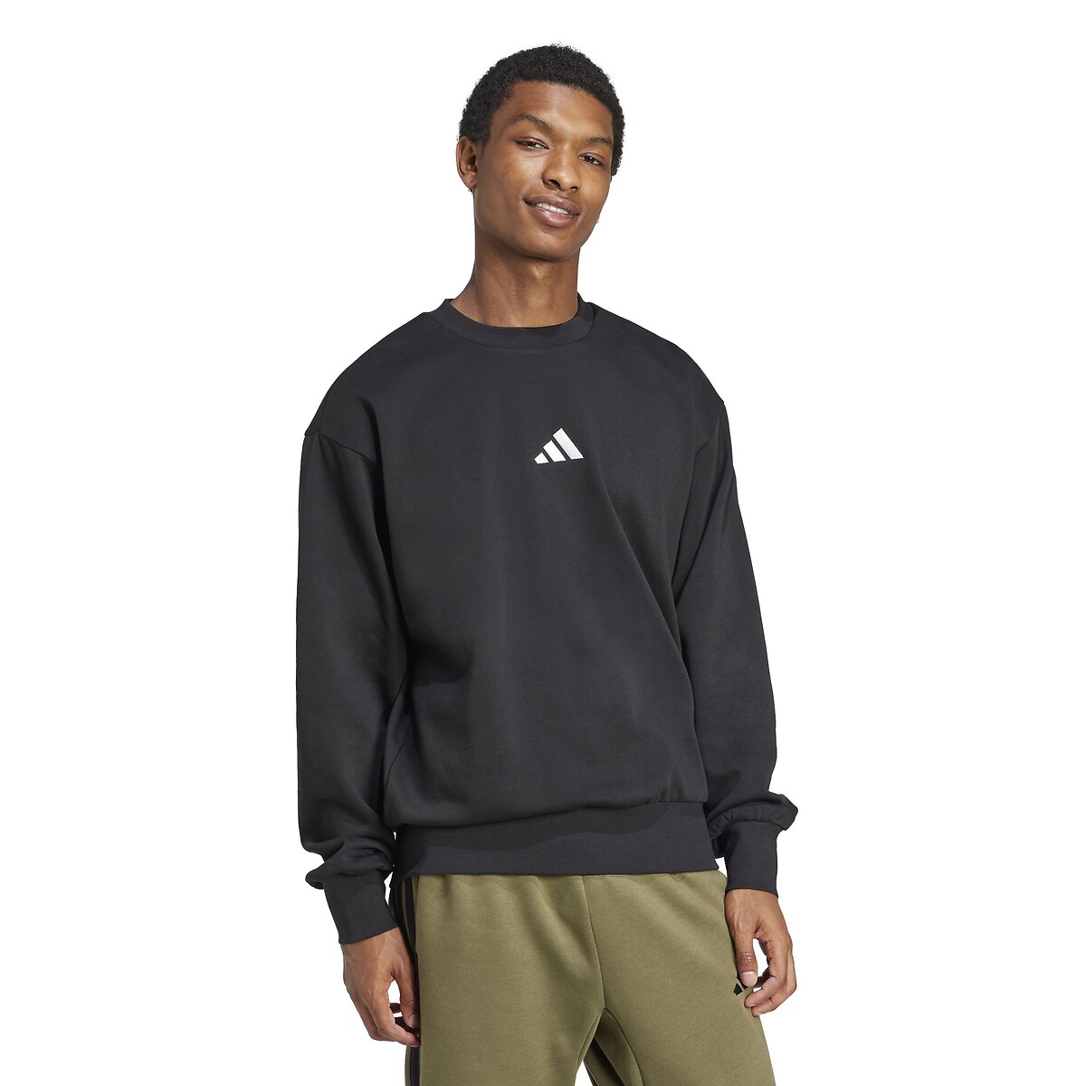 ADIDAS ROUPAS ESPORTIVAS<br>Suéter plano com gola redonda Essentiel Feelcozy