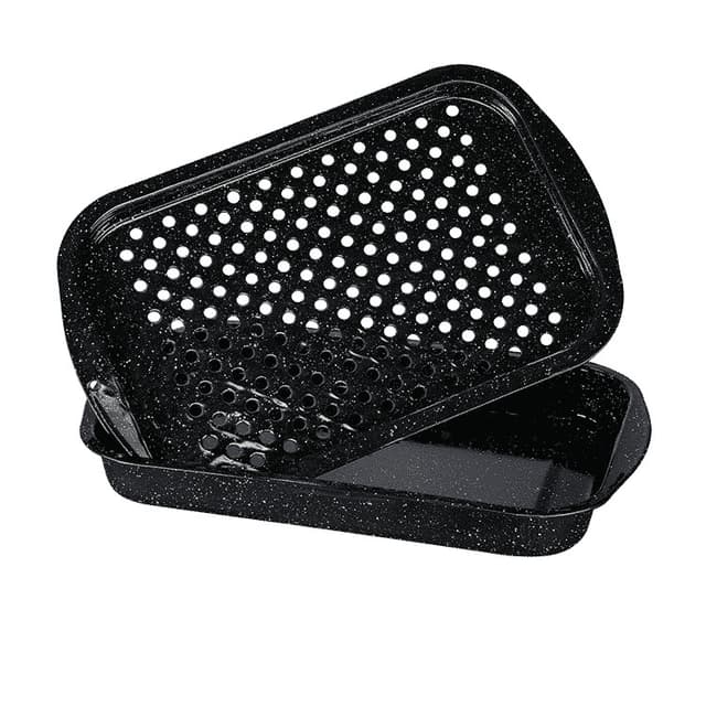 Granite Ware Bradepande med rist og stegeplade