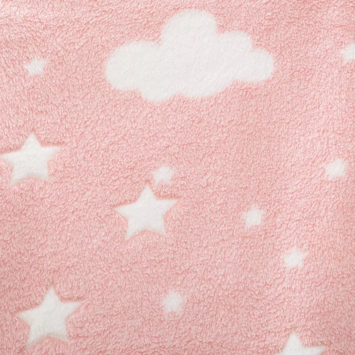 Plaid polaire phosphorescent enfant (125 x 150 cm) Voie lactée Rose